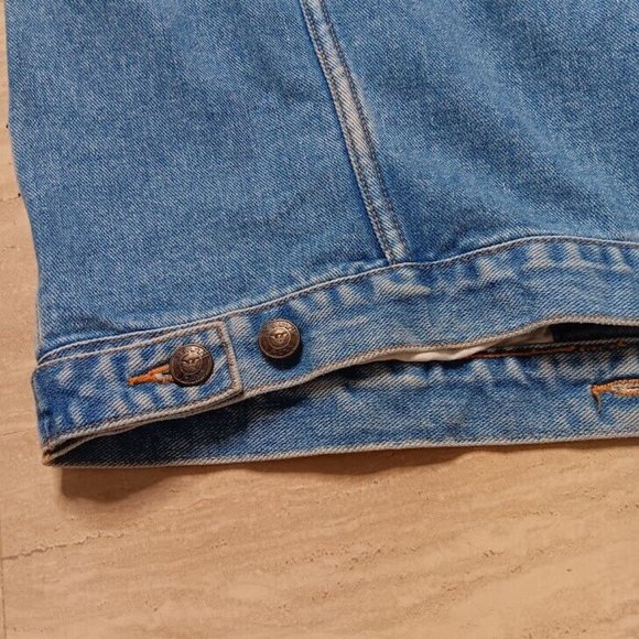 Armani Jeans Denim Jacket Men's SMALL Button Front Blue - Picture 9 of 13